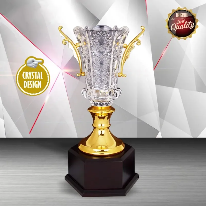 Exclusive White Silver Trophy with Crystal Vase WS6132 product image