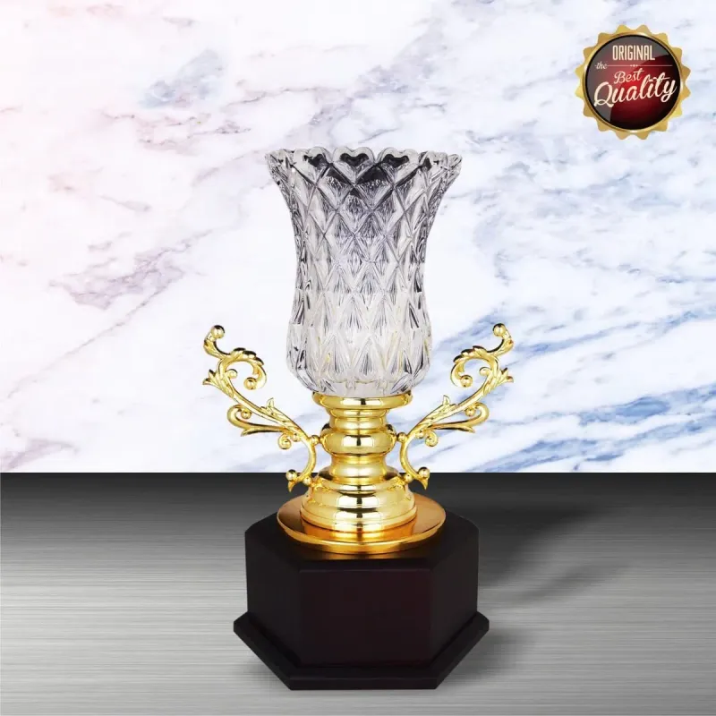 Exclusive White Silver Trophy with Crystal Vase WS6147 product image