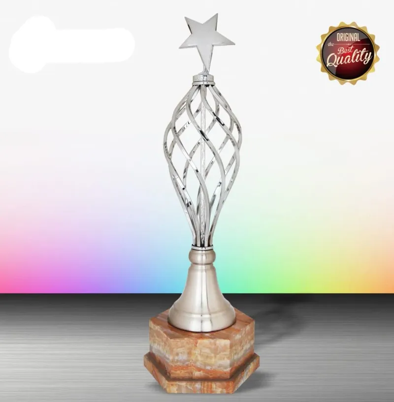 Exclusive White Silver Trophy (Star) WS6188 silver-finish metal white silver trophies product image