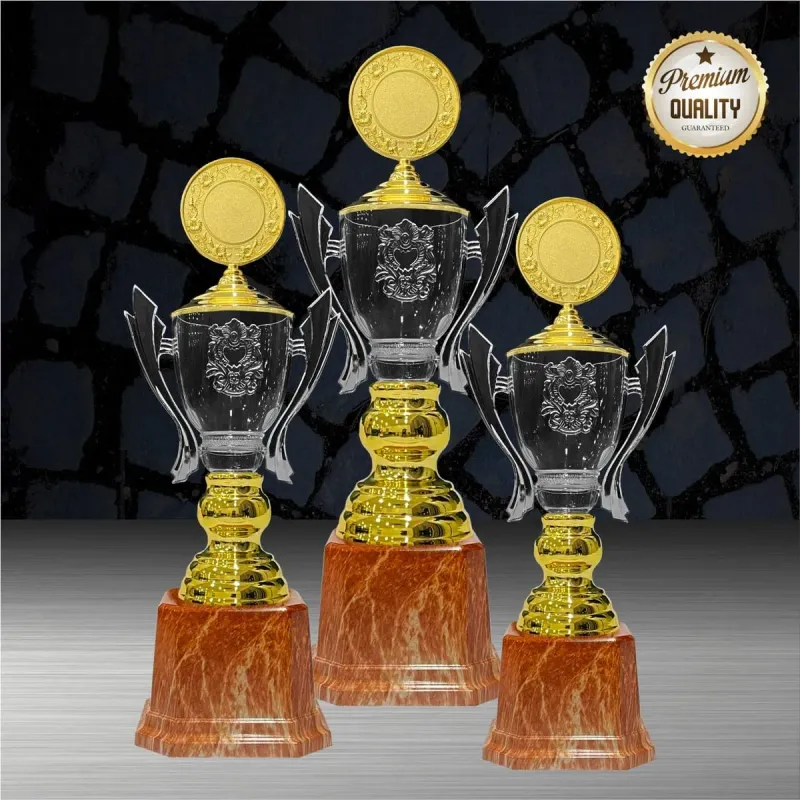 Exclusive White Silver Trophy WS6218 silver-finish metal white silver trophies product image