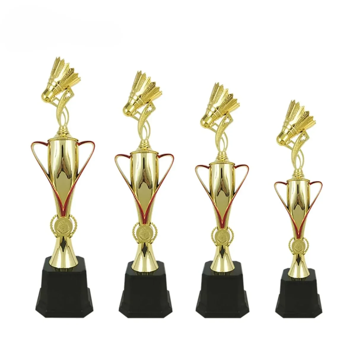 Plastic Badminton Trophy (GOLD RED) XT1703