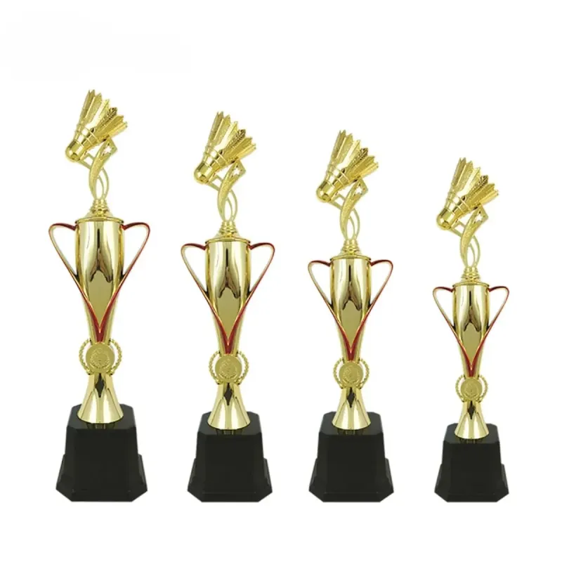 Plastic Badminton Trophy (GOLD RED) XT1703 polymer product image