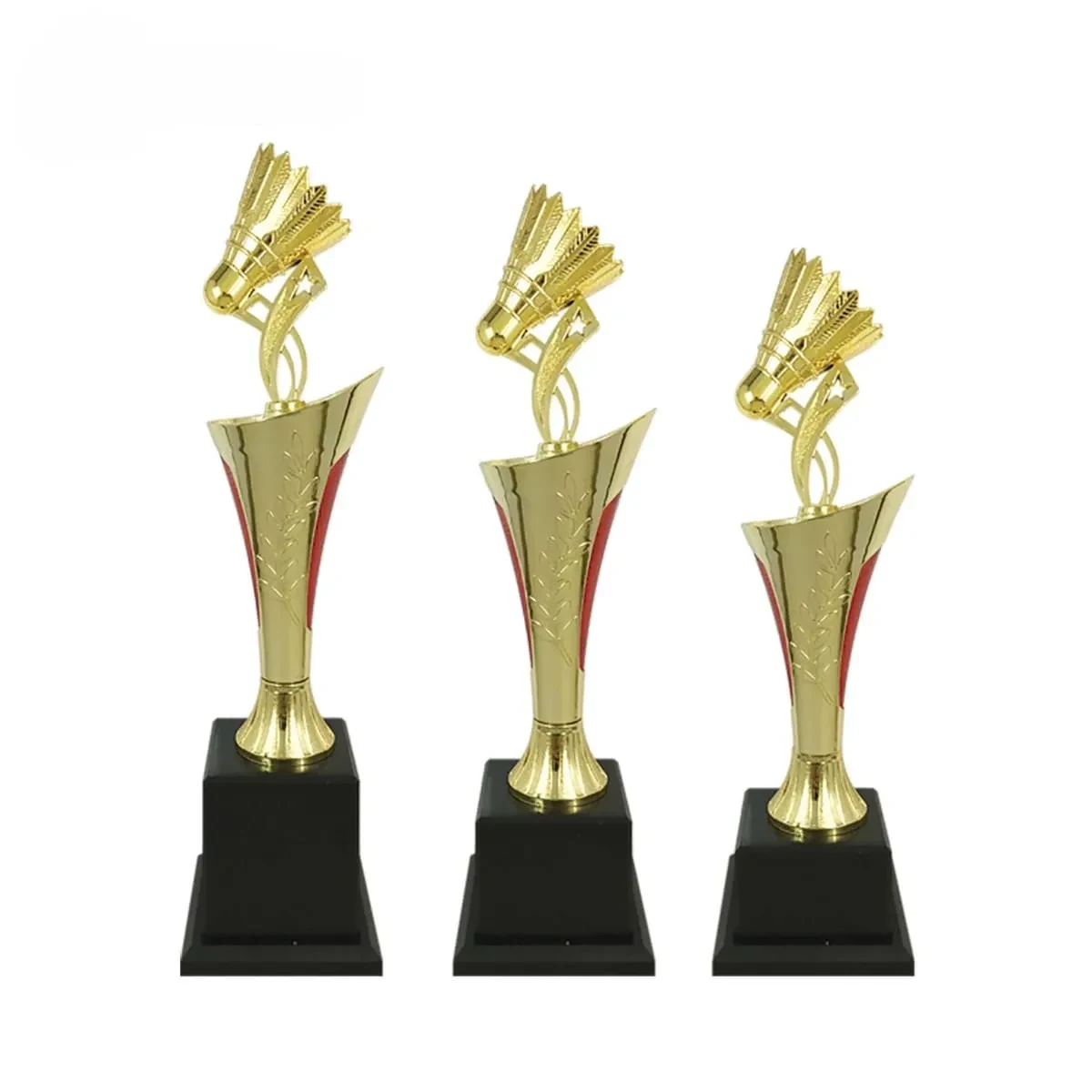 Plastic Badminton Trophy (GOLD RED) XT1709