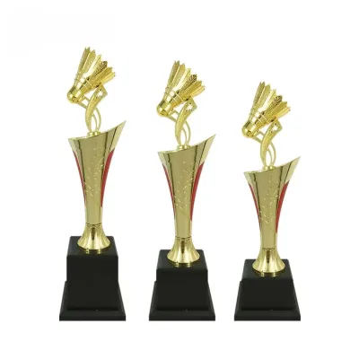 Plastic Badminton Trophy (GOLD RED) XT1709