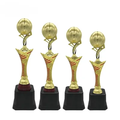 Plastic Basketball Trophy (GOLD RED) XT1903