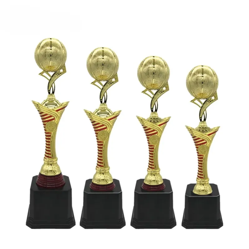 Plastic Basketball Trophy (GOLD RED) XT1903 polymer product image