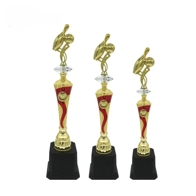 Plastic Bowling Trophy (GOLD RED) XT1904 polymer product image