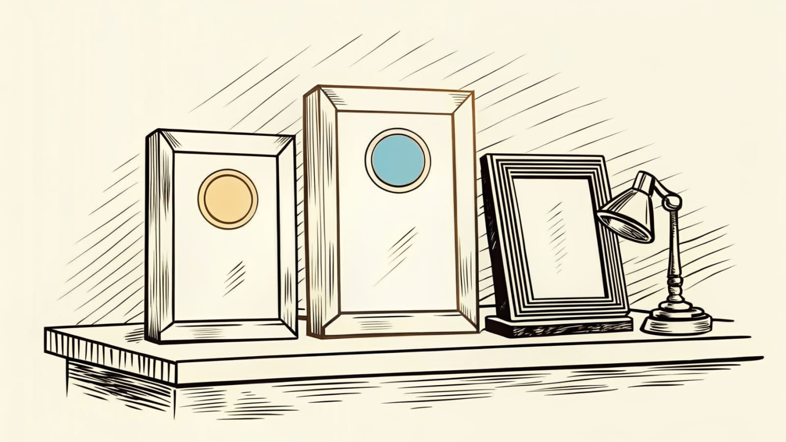 Hand-drawn brand illustration for the Wooden Plaques buyer's guide.