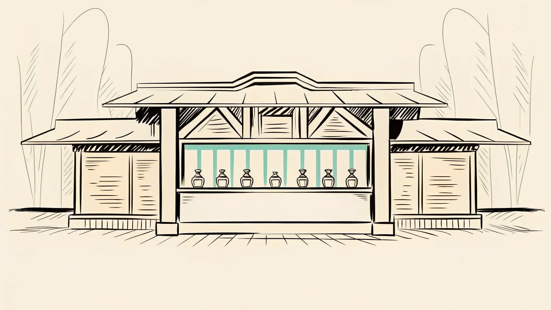 Brand-style illustration showing local landmarks of Cheras, Wilayah Persekutuan Kuala Lumpur alongside a row of trophies and engraved corporate gifts.